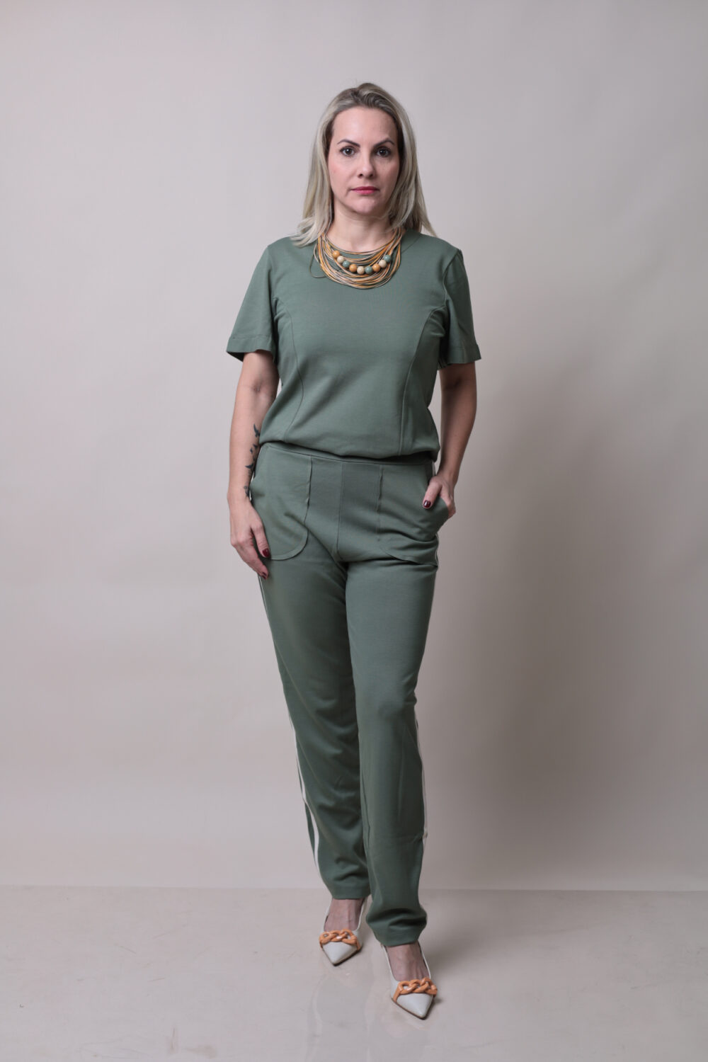 Conjunto Feminino Verde Militar - Conforto e Estilo