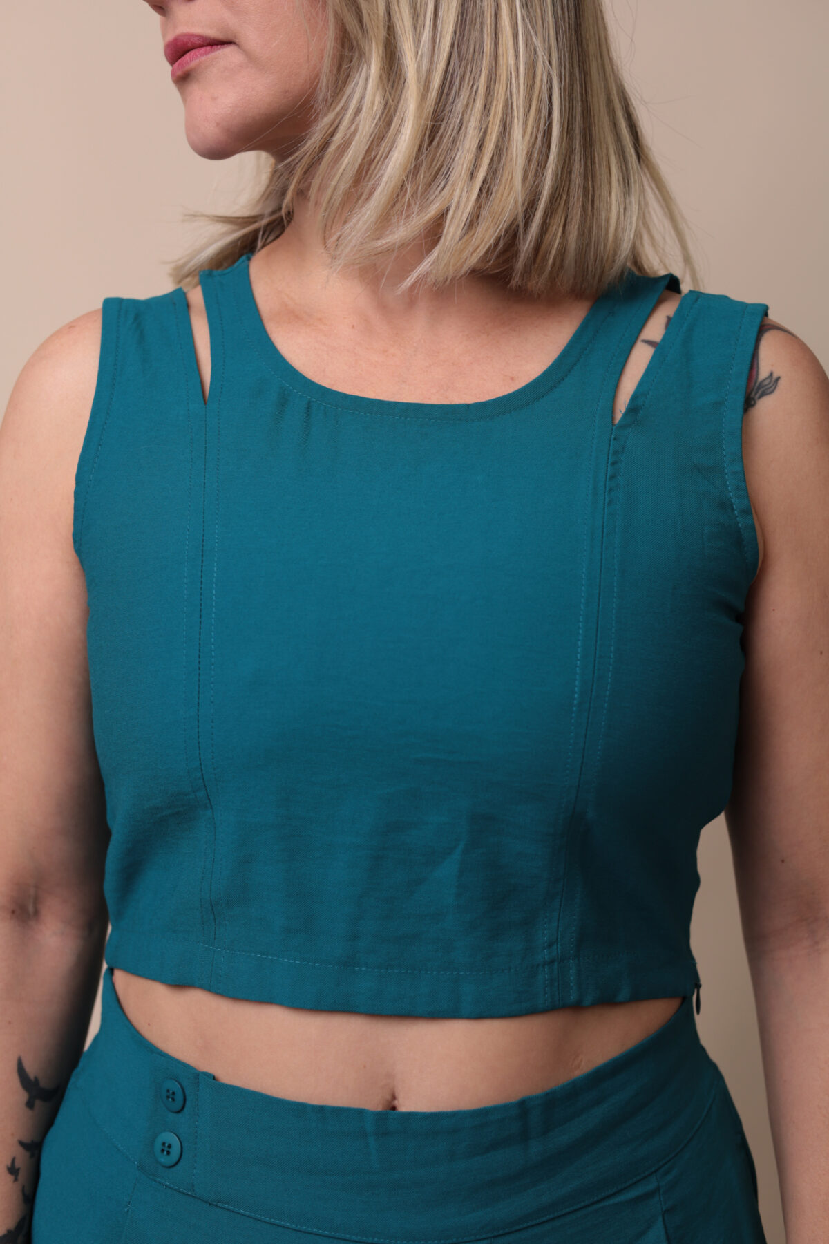 Conjunto Linho Azul Petróleo - Imagem 4