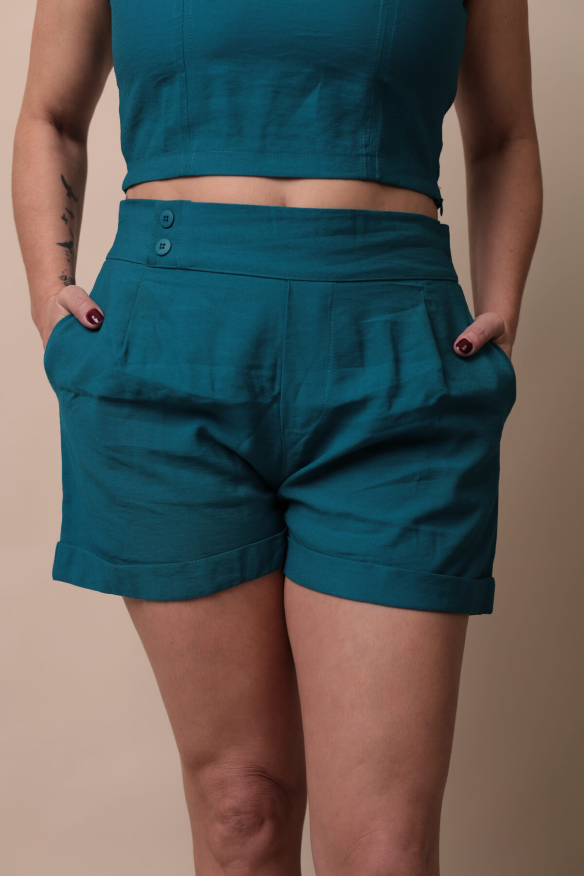 Conjunto Linho Azul Petróleo - Imagem 3